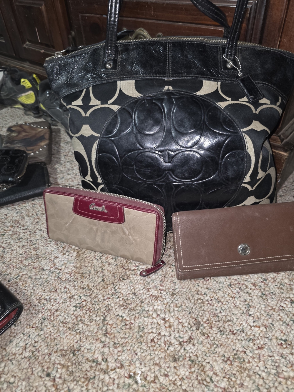 Coach Laura Signature Tote With 2 Coach Wallets